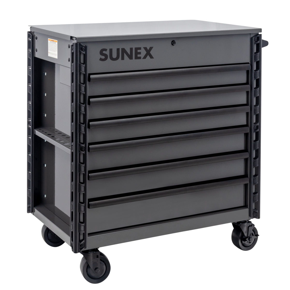 39" 6 DRAWER PREMIUM SERVICE CART – GRAY