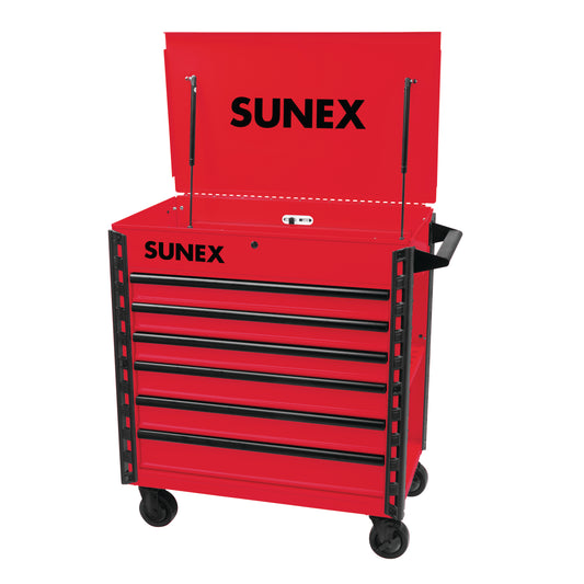 8057XTR RED PREMIUM FULL DRAWER SERVICE CART