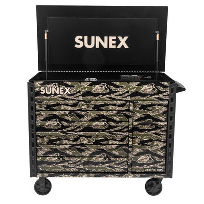 SHADOW TIGER CAMOUFLAGE - JUIC’D BOX 50" 7 DRAWER POWERED CART – BLACK
