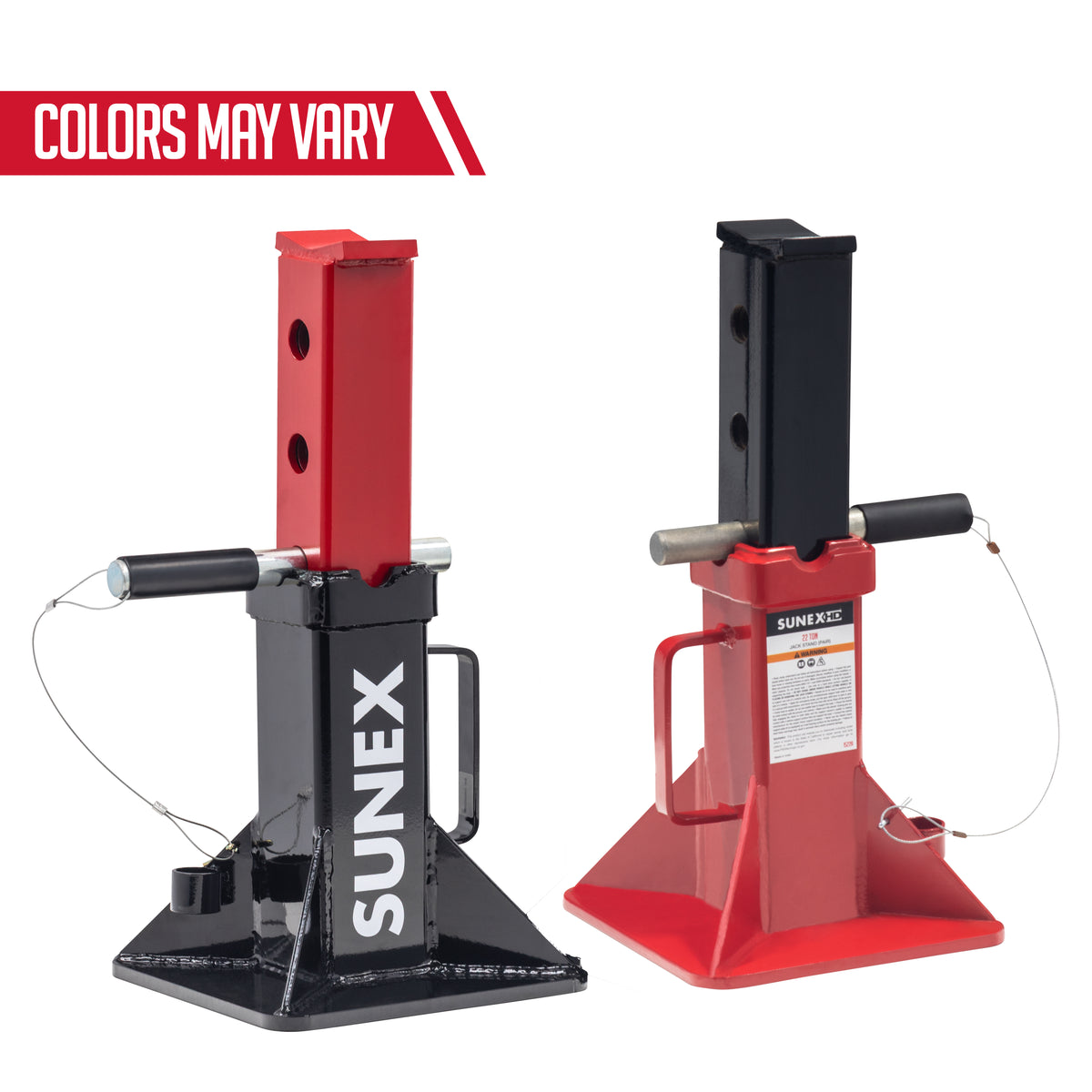 22 TON HEAVY DUTY LOCKING PIN JACK STANDS (PAIR)
