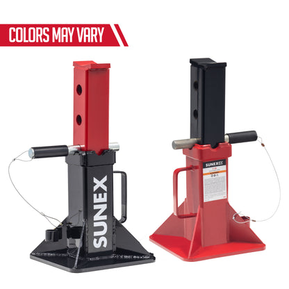 22 TON HEAVY DUTY LOCKING PIN JACK STANDS (PAIR)