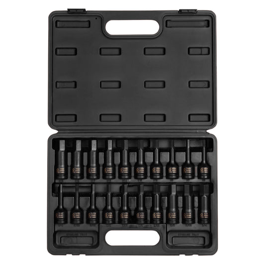 1/2" DRIVE SAE & METRIC 20-PIECE HEX IMPACT BIT SOCKET SET
