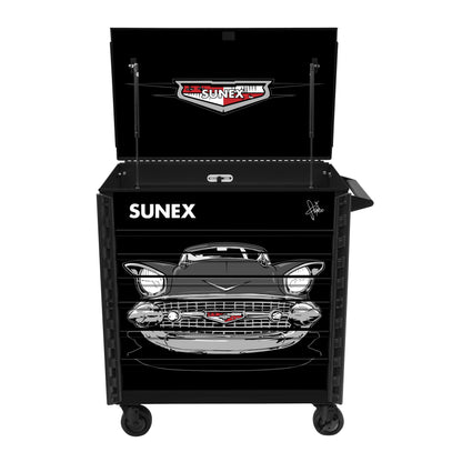 TONY SQUINDO - '57 CHEVY - 39" 6 DRAWER PREMIUM SERVICE CART - BLACK