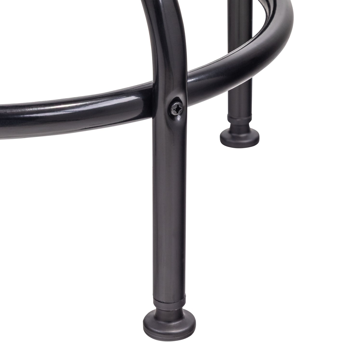 HYDRAULIC HEIGHT ADJUSTABLE SHOP STOOL WITH BACK (29" - 34" - BLACK/RED)