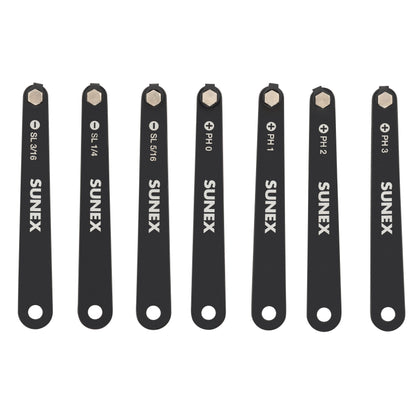 LOW PROFILE DIAMOND COATED PHILLIPS® & SLOTTED 7 PIECE SCREWDRIVER SET IN EVA FOAM