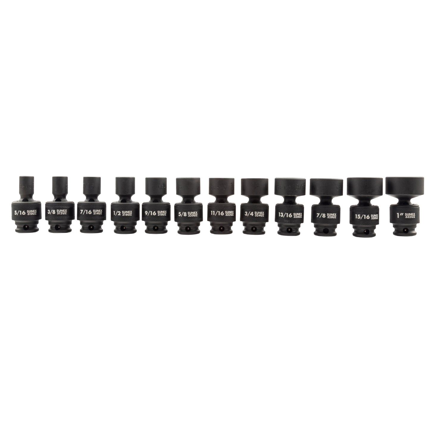3/8" DRIVE SAE 12 POINT UNIVERSAL 12-PIECE IMPACT SOCKET SET