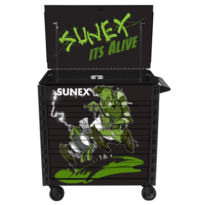 TONY SQUINDO “IT’S ALIVE!!” PREMIUM FULL DRAWER SERVICE CART - BLACK