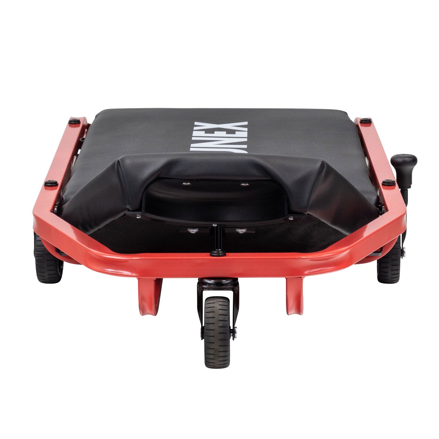 DELUXE CREEPER WITH ADJUSTABLE HEADREST - BLACK/RED