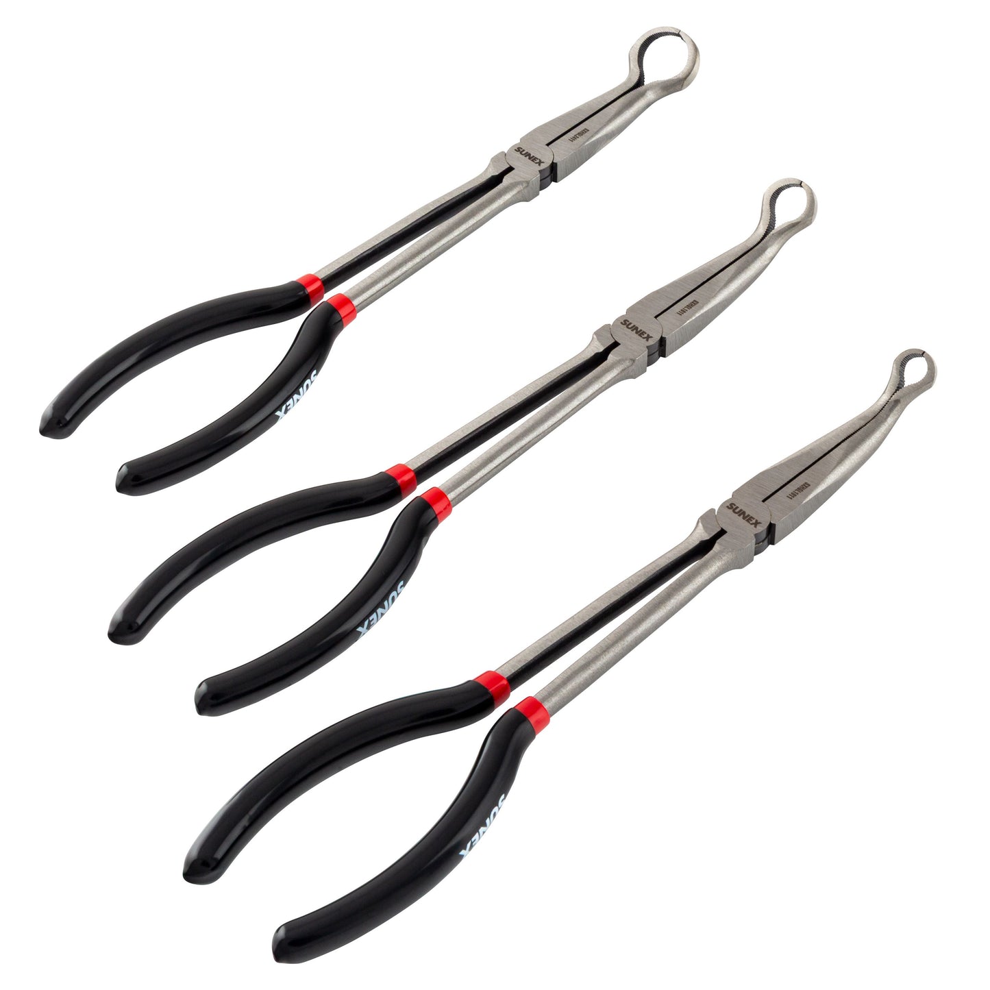 3 PIECE 11" LONG REACH HOSE GRIP PLIERS SET