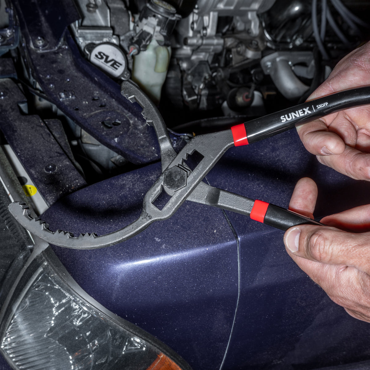 12" RATCHETING OIL FILTER PLIERS FOR 2" - 4.5" (50MM-114MM) OIL FILTER