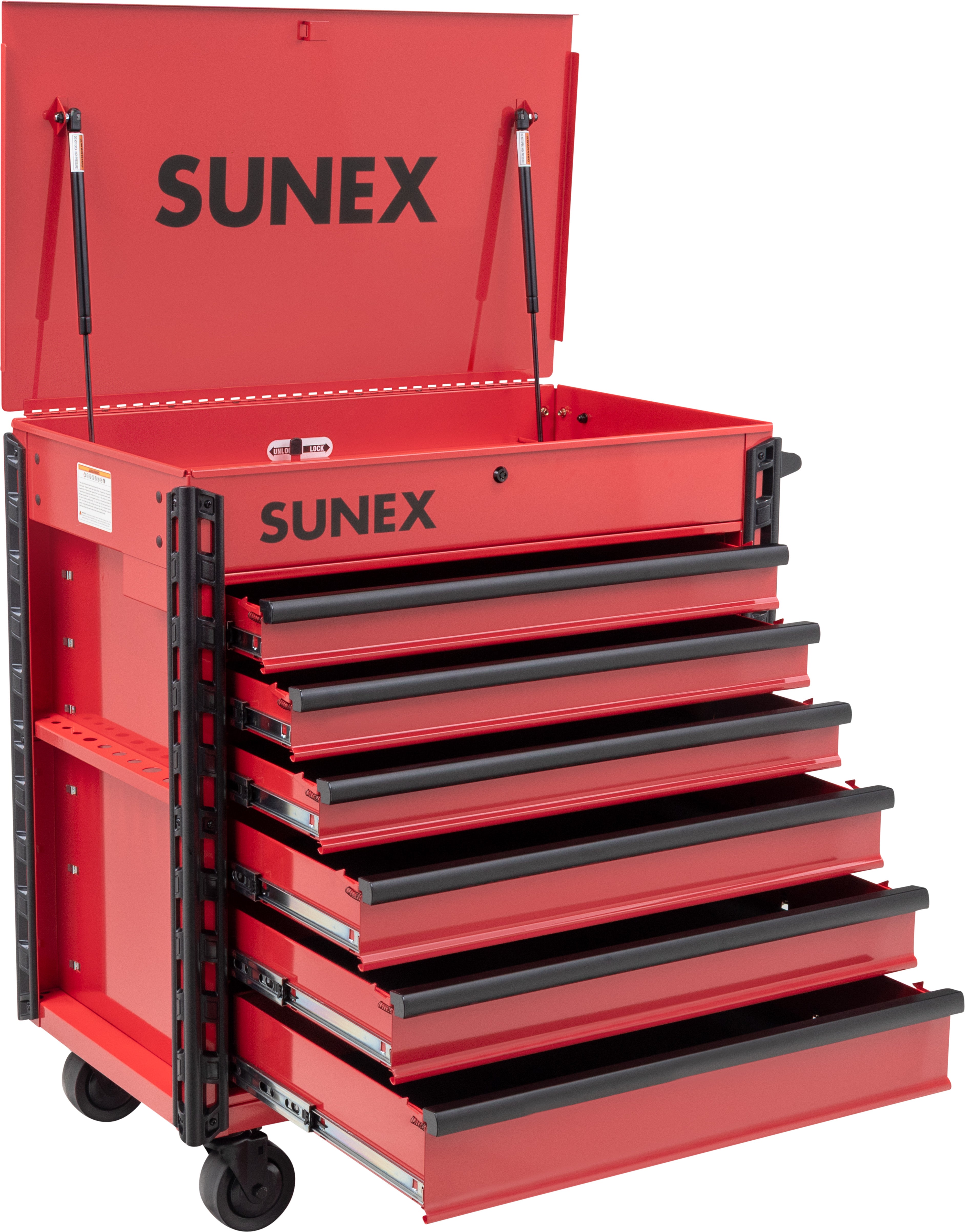 PREMIUM FULL DRAWER SERVICE CART - RED – SUNEX Tools