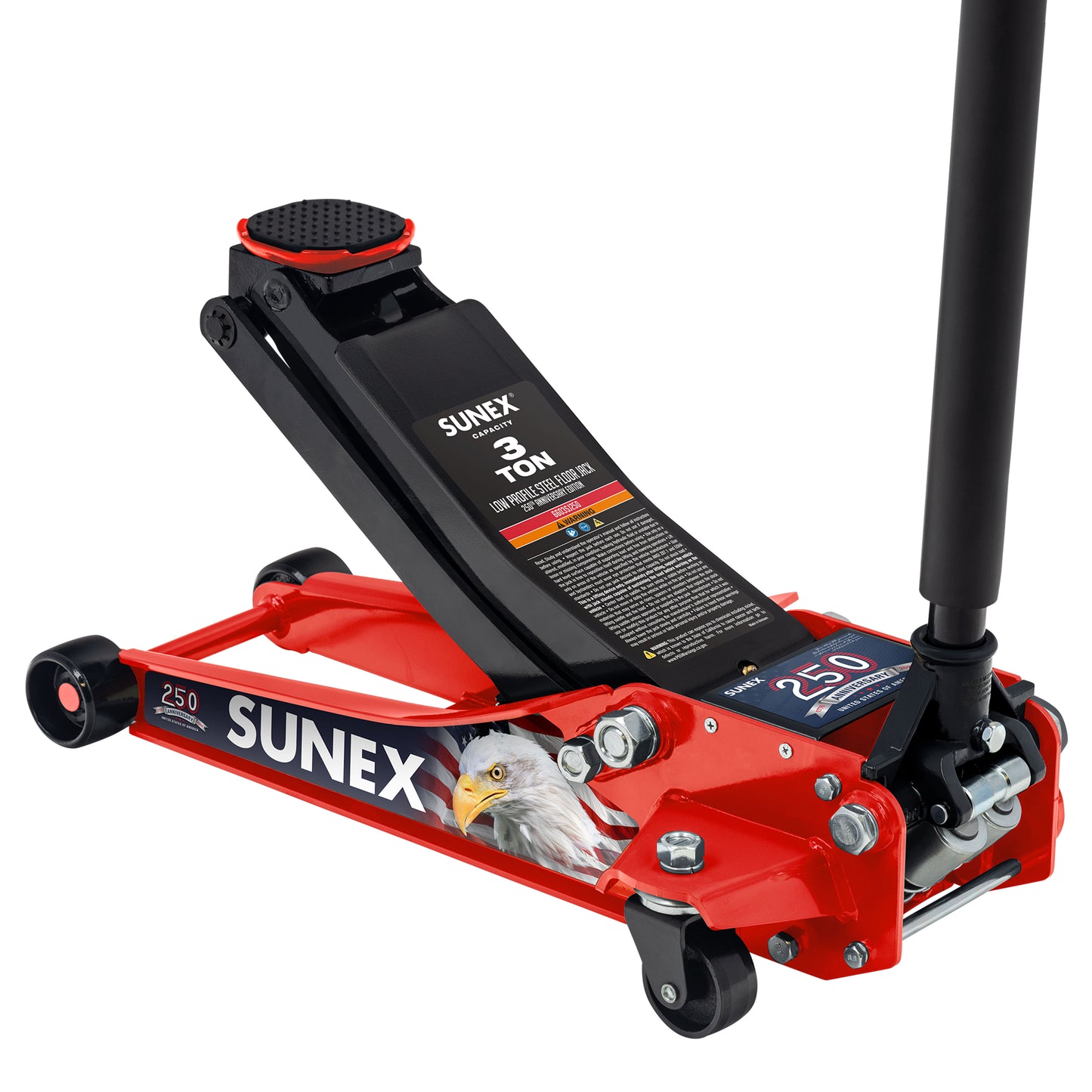AMERICAN EAGLE 250TH 3 TON STEEL LOW PROFILE FLOOR JACK