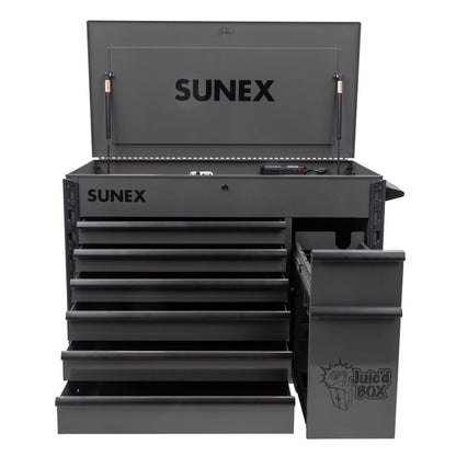 JUIC’D BOX 50" 7 DRAWER POWERED CART – GRAY