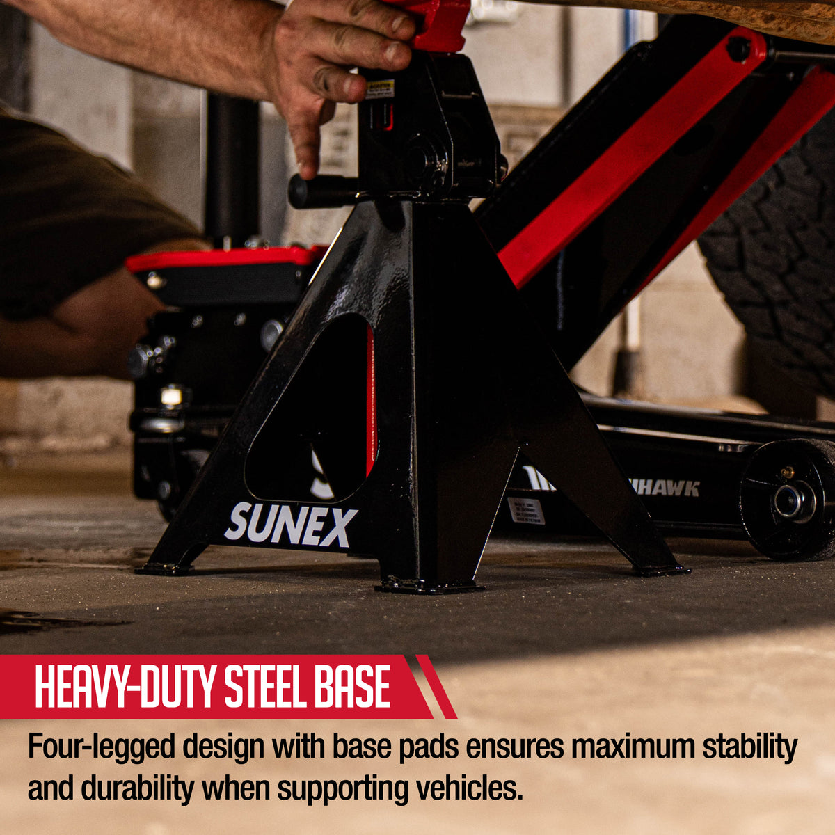 6 TON HEAVY DUTY RATCHETING JACK STANDS (PAIR)