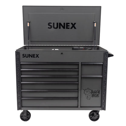 JUIC’D BOX 50" 7 DRAWER POWERED CART – GRAY