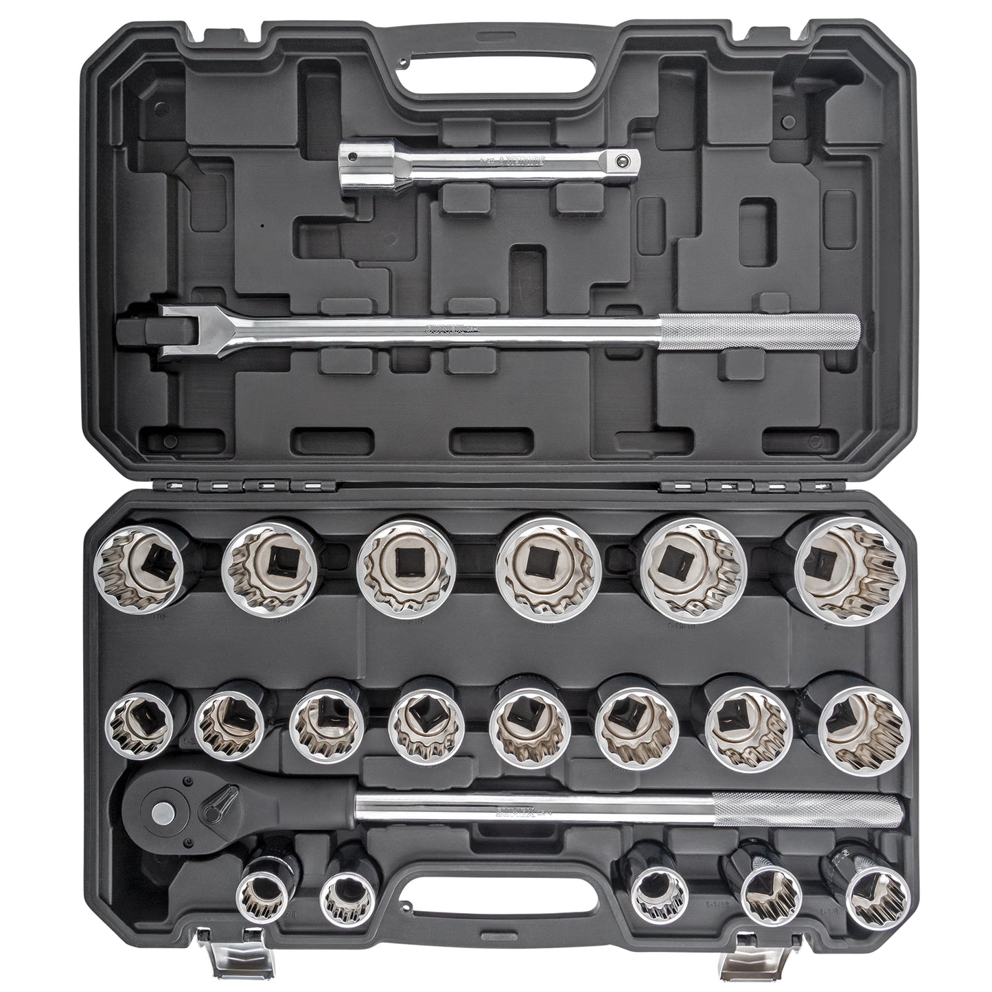 3/4" DRIVE SAE 12 POINT STANDARD 22-PIECE SOCKET SET