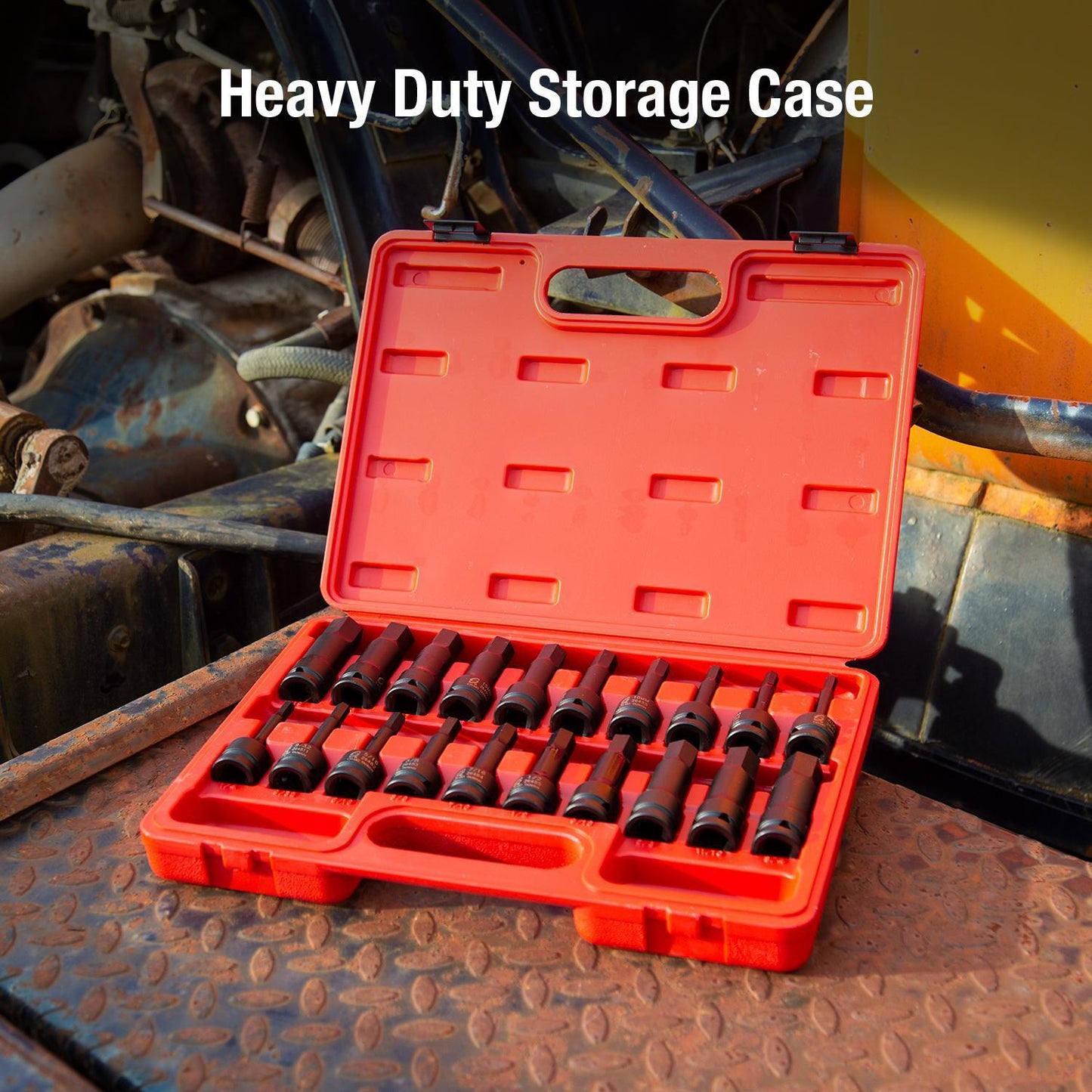 1/2" DRIVE SAE & METRIC 20-PIECE HEX IMPACT BIT SOCKET SET