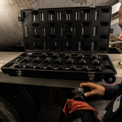 1" DRIVE SAE 6 POINT STANDARD 21-PIECE IMPACT SOCKET SET