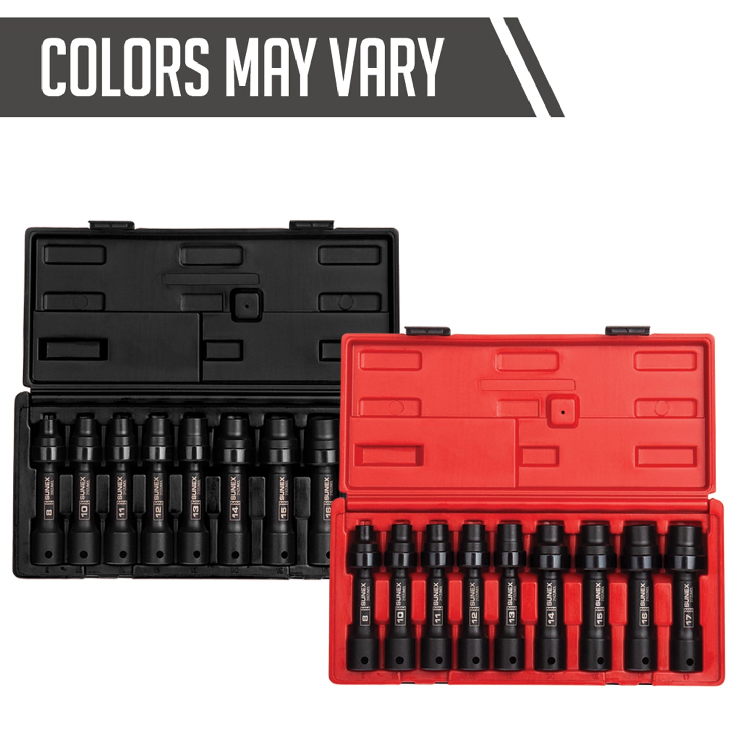1/2" DRIVE METRIC 12 POINT DRIVELINE LIMITED CLEARANCE UNIVERSAL 9-PIECE IMPACT SOCKET SET