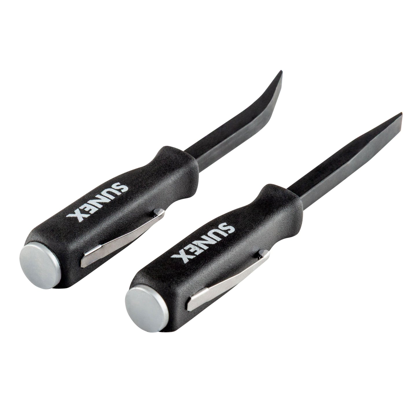 2 PIECE MINI MULTI TIP PRY BAR SET WITH STRIKING CAPS (STRAIGHT & CURVED TIP)