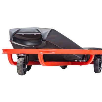 DELUXE CREEPER WITH ADJUSTABLE HEADREST - BLACK/RED