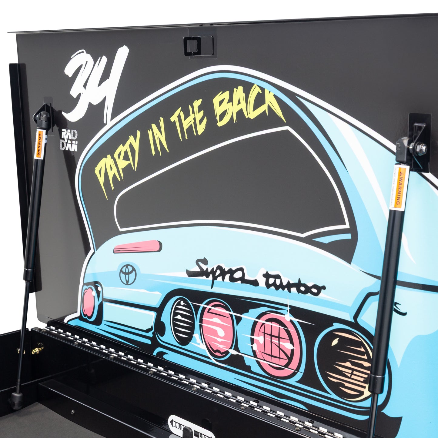 RAD DAN MANGA DESIGNED BLACK PREMIUM FULL 6 DRAWER SERVICE CART