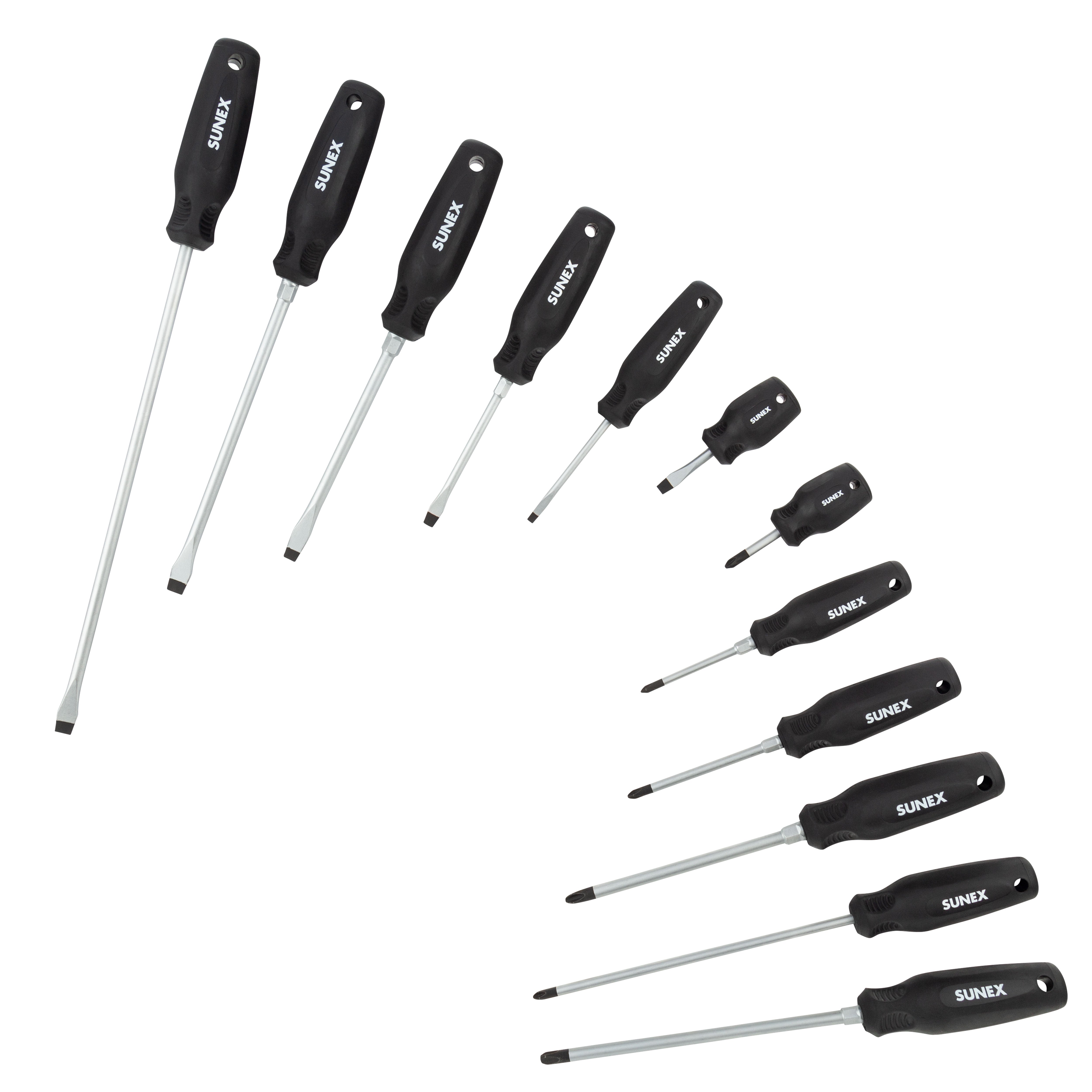 Phillips® & Slotted Magnetic 12 Piece Screwdriver Set In Eva Foam