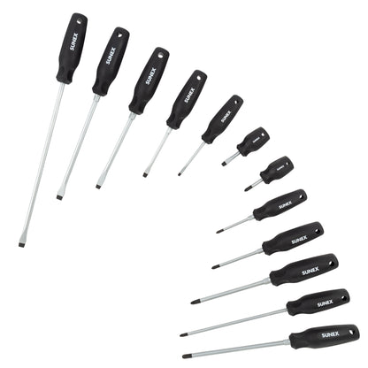 PHILLIPS® & SLOTTED MAGNETIC 12 PIECE SCREWDRIVER SET IN EVA FOAM