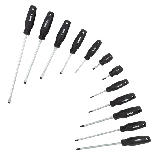 PHILLIPS® & SLOTTED MAGNETIC 12 PIECE SCREWDRIVER SET IN EVA FOAM