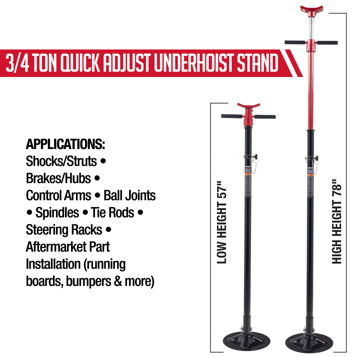3/4 TON QUICK ADJUST UNDERHOIST STAND