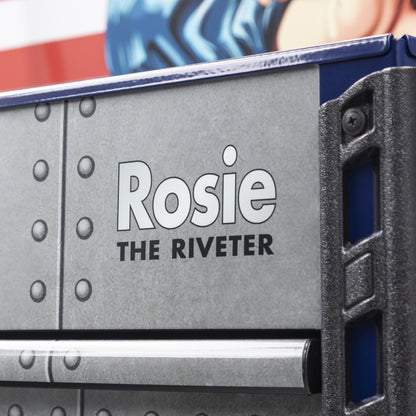 ROSIE THE RIVETER – 39" 6 DRAWER PREMIUM SERVICE CART – BLUE