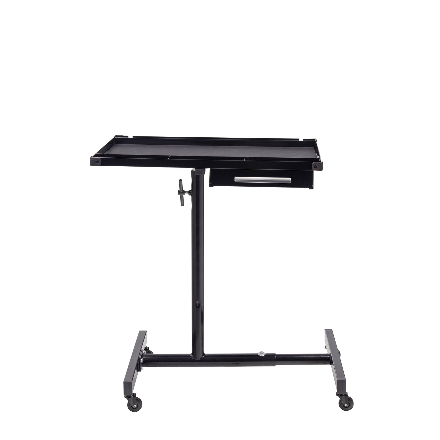 DELUXE ADJUSTABLE WORK TABLE WITH DRAWER - BLACK