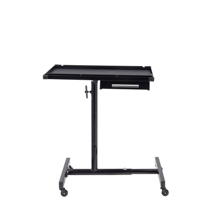 DELUXE ADJUSTABLE WORK TABLE WITH DRAWER - BLACK