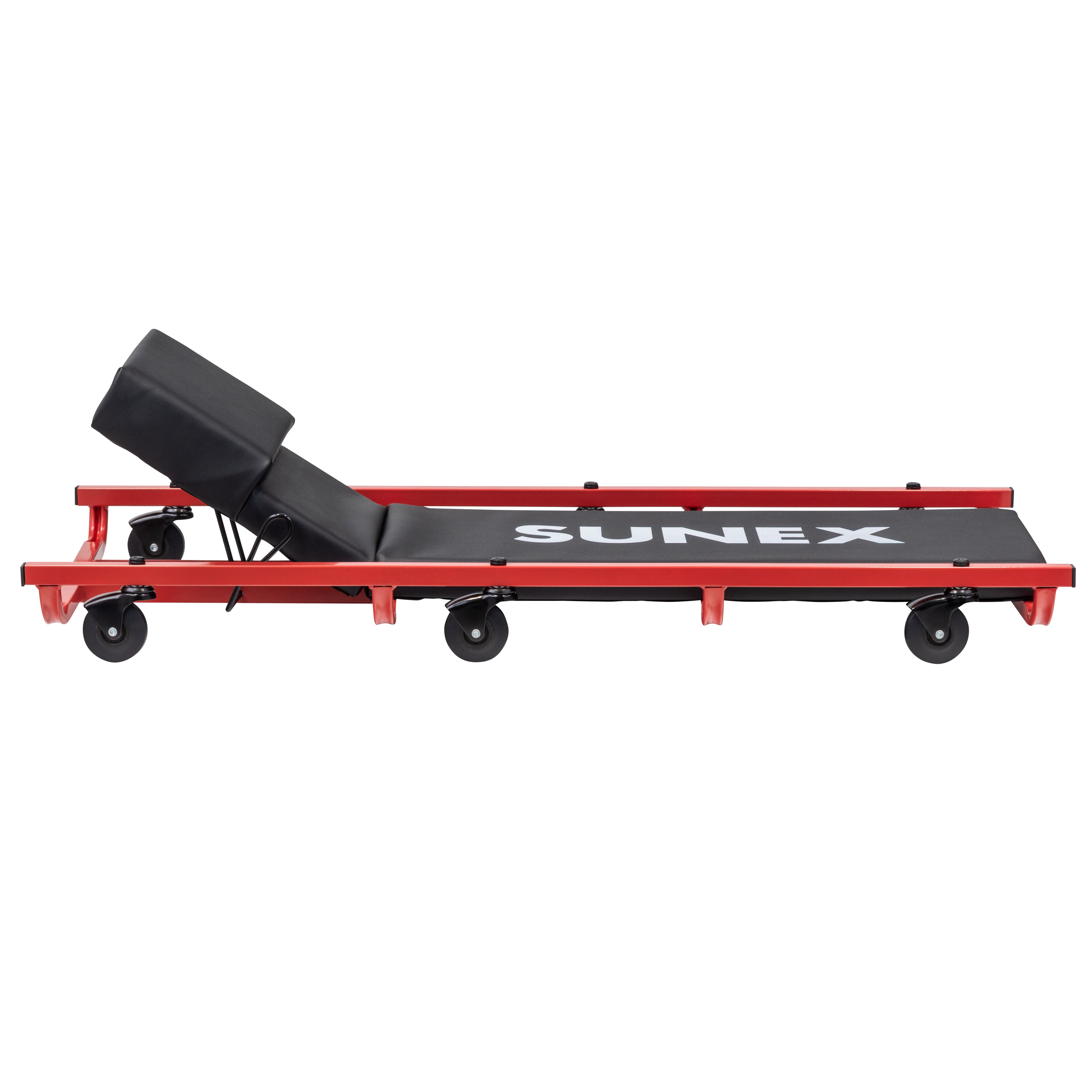 6 Caster Creeper with Adjustable Headrest (Black/Red) – SUNEX Tools