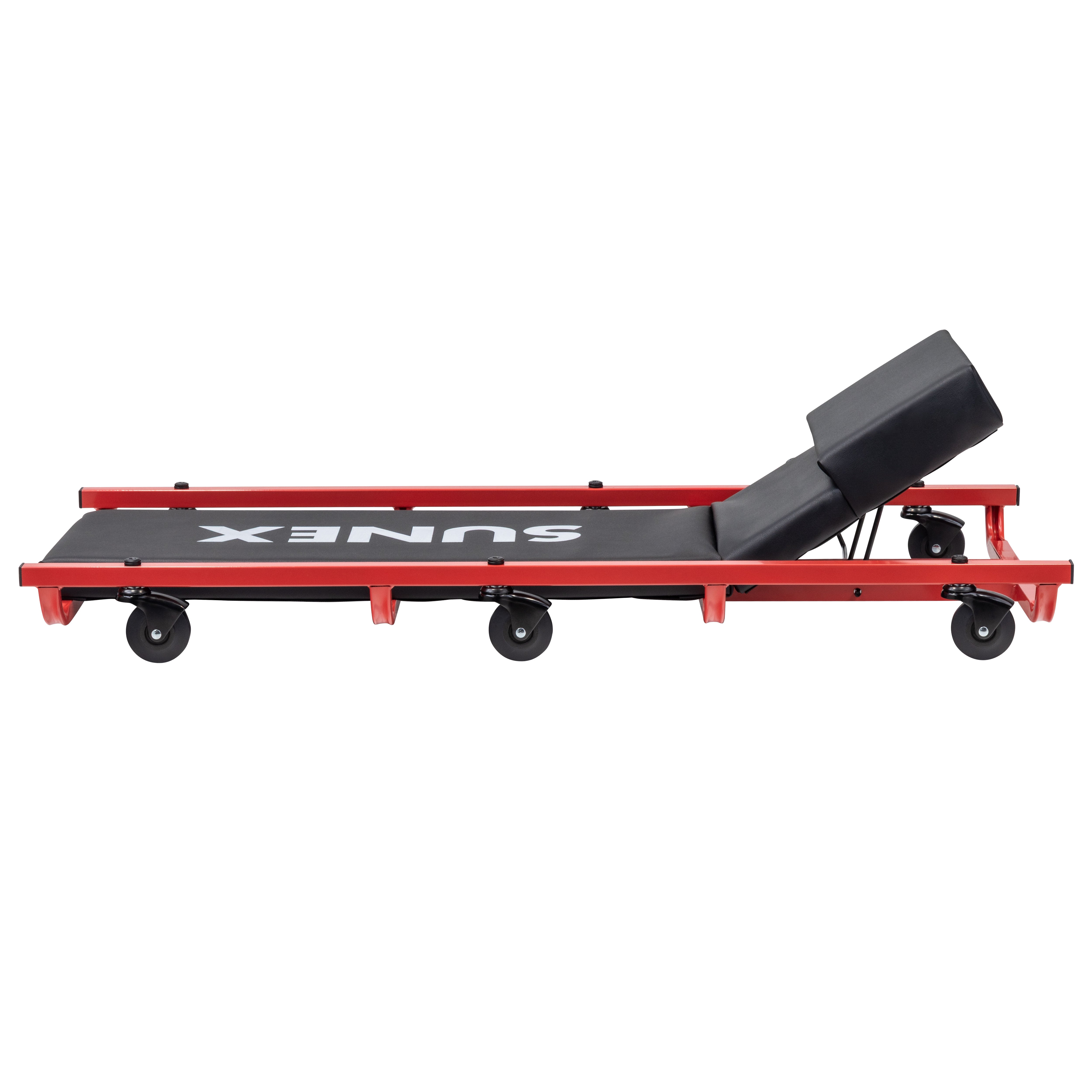 6 Caster Creeper with Adjustable Headrest (Black/Red) – SUNEX Tools