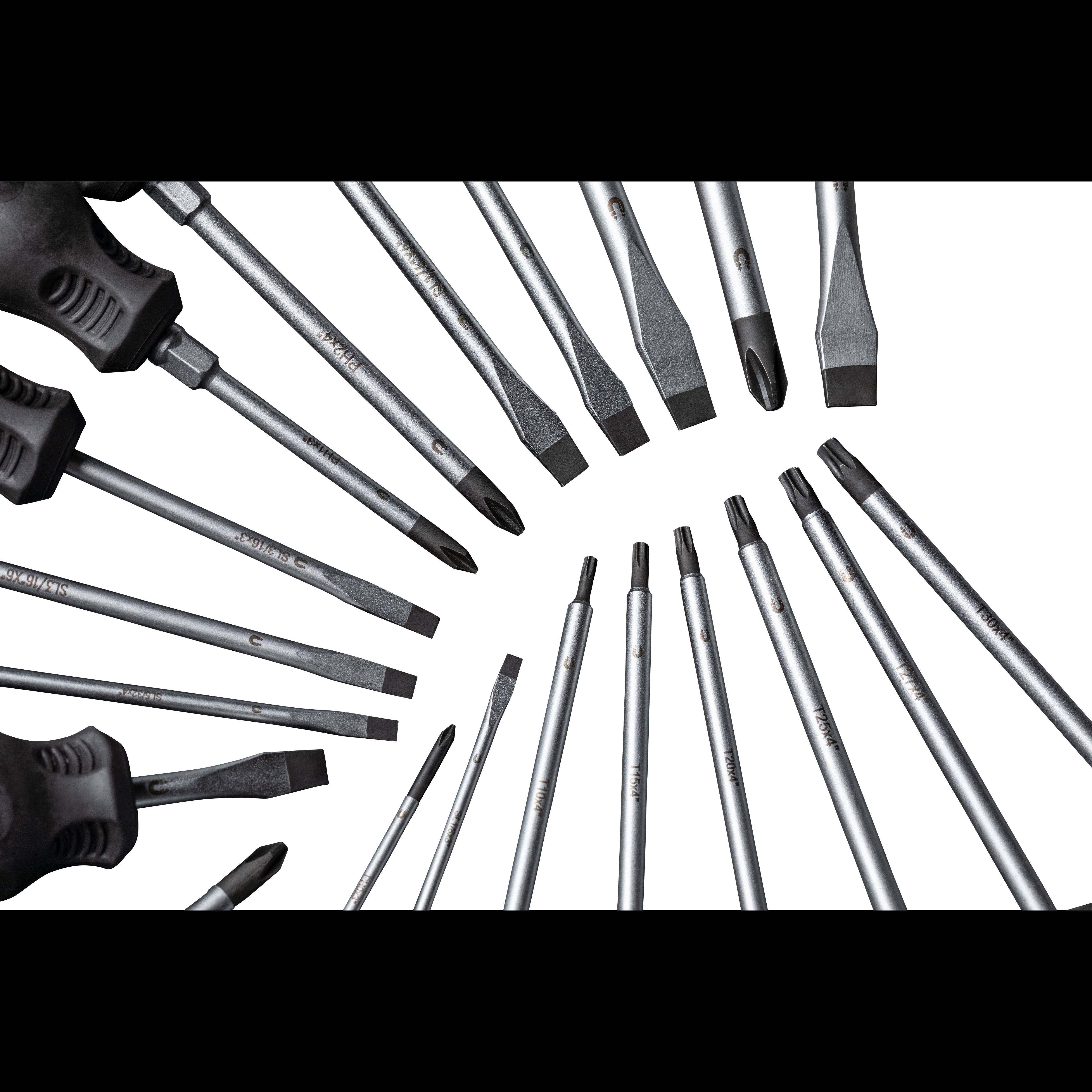 Phillips®, Slotted & Torx® Magnetic 20 Piece Screwdriver Set in