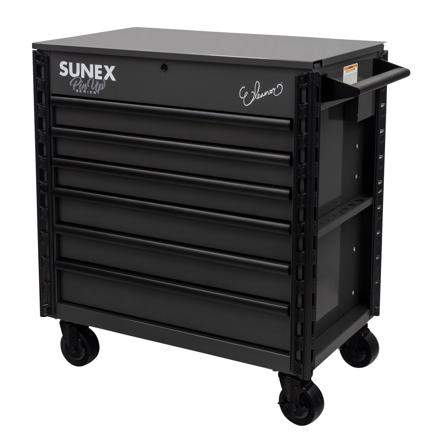 PIN-UP SERIES “ELEANOR” – 39" 6 DRAWER PREMIUM SERVICE CART – SIREN SMOKE