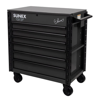 PIN-UP SERIES “ELEANOR” – 39" 6 DRAWER PREMIUM SERVICE CART – SIREN SMOKE