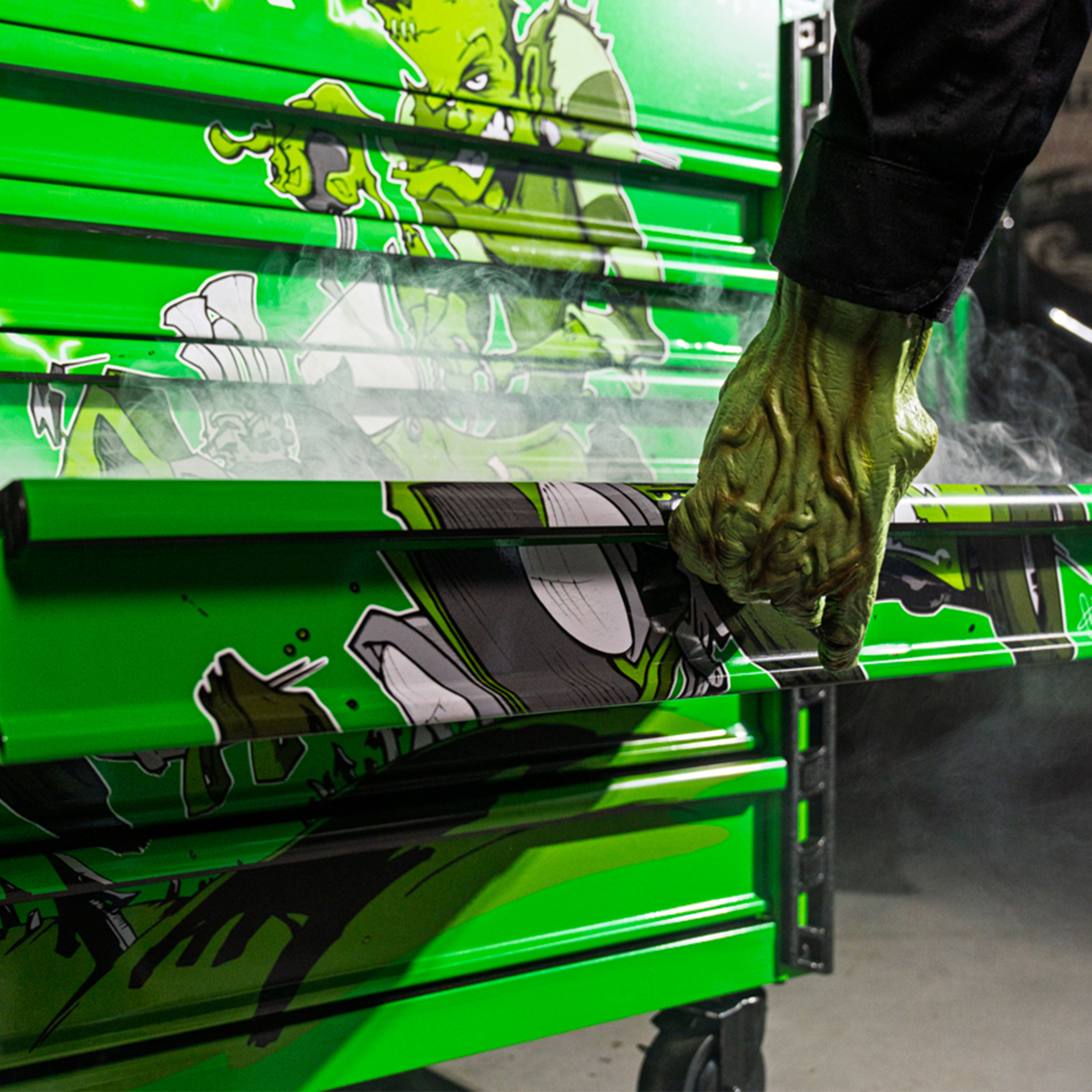 Tony Squindo “Its Alive” Premium Full Drawer Service Cart - Lime