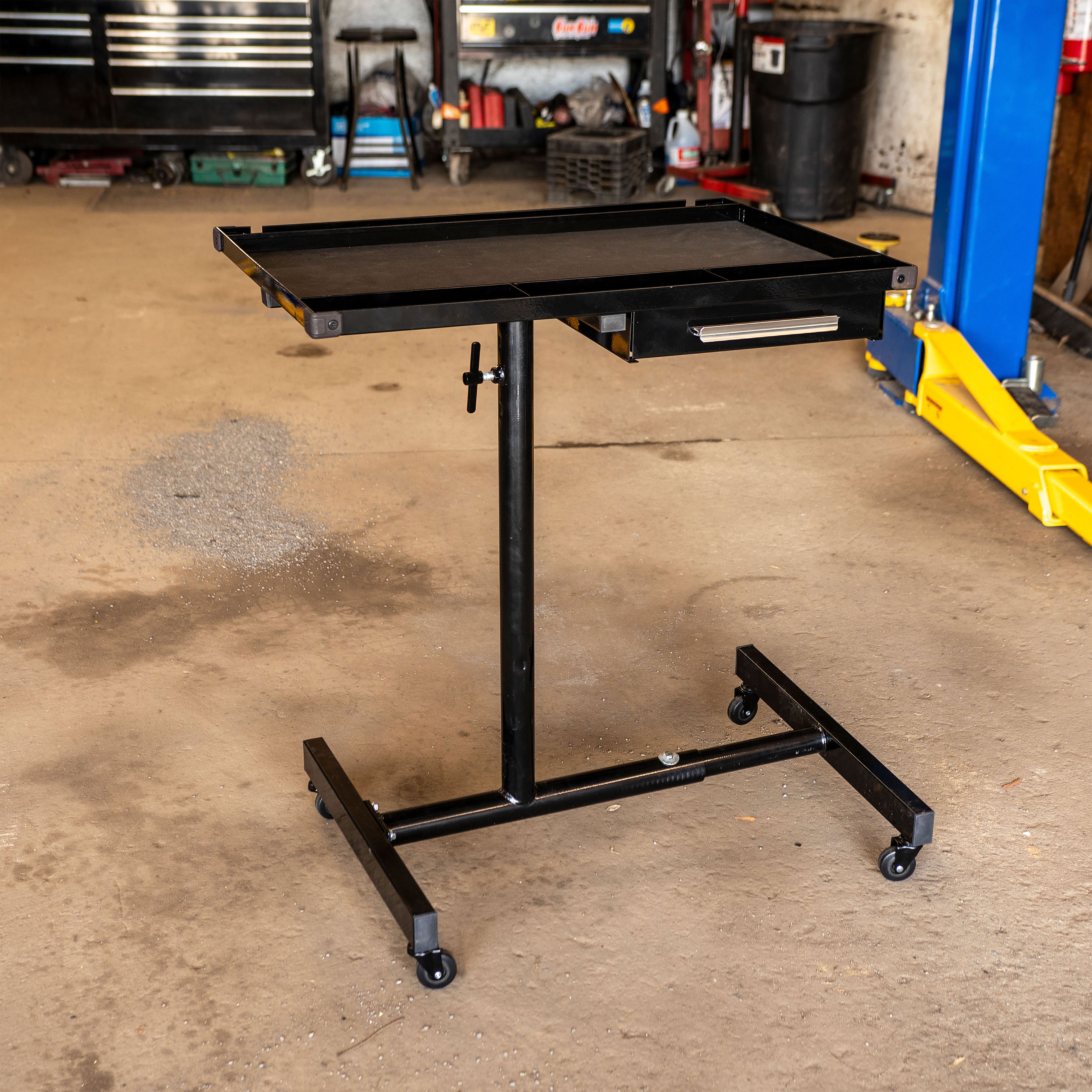 Deluxe Adjustable Work Table with Drawer (Black) – SUNEX Tools