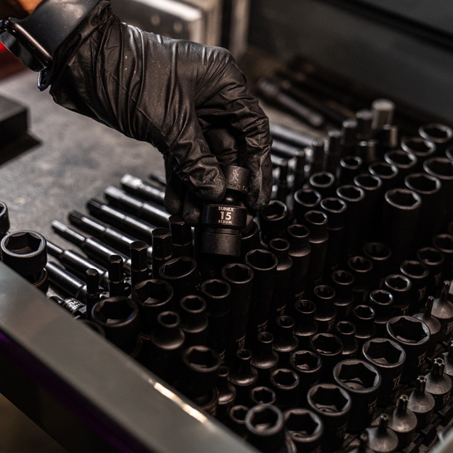 3/8" DRIVE SAE & METRIC 6 POINT STANDARD & DEEP WITH UNIVERSALS, STAR, E-STAR, TAMPERPROOF STAR, TRIPLE SQUARE, & HEX BIT 145-PIECE MASTER IMPACT SOCKET & BIT SET