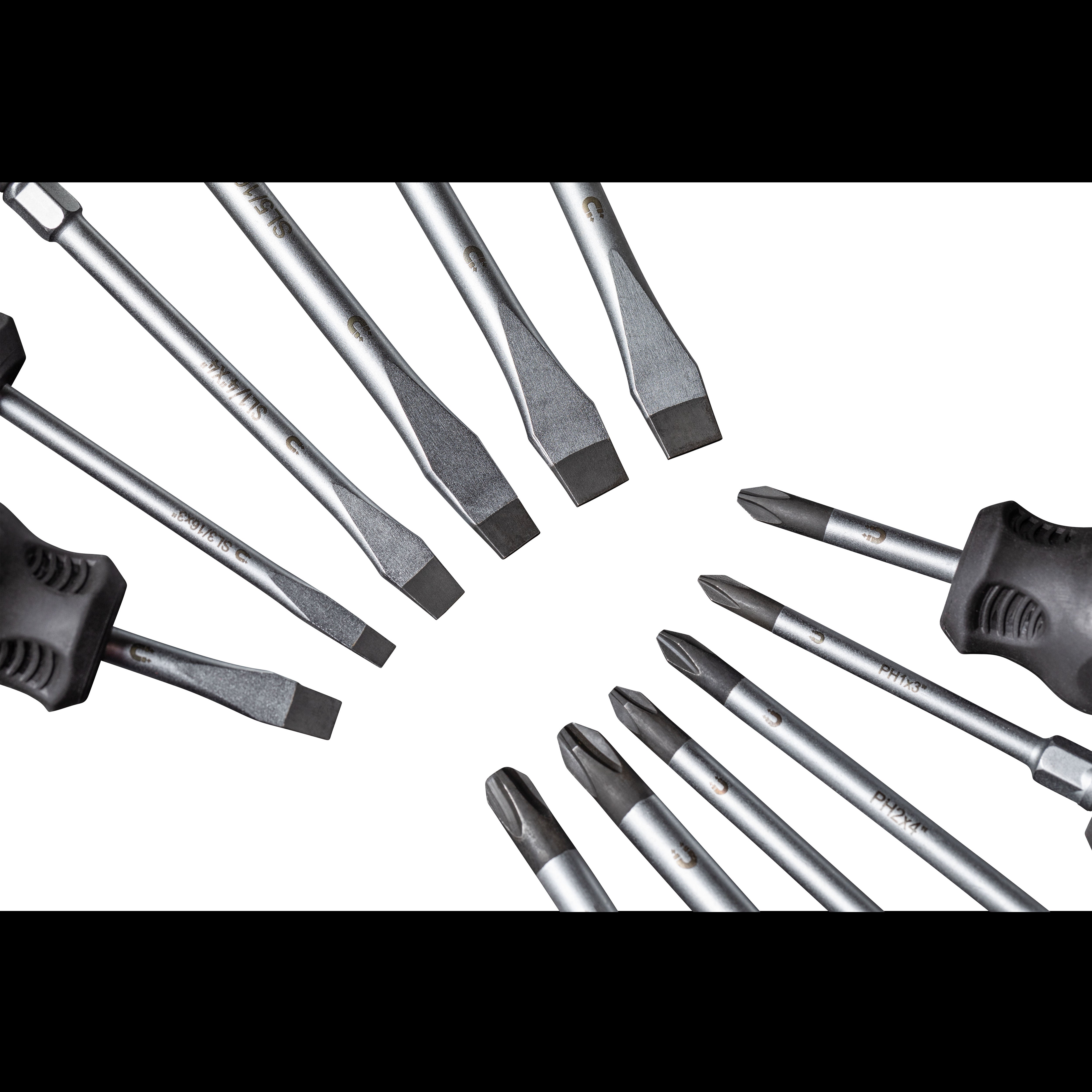 Phillips® & Slotted Magnetic 12 Piece Screwdriver Set In Eva Foam
