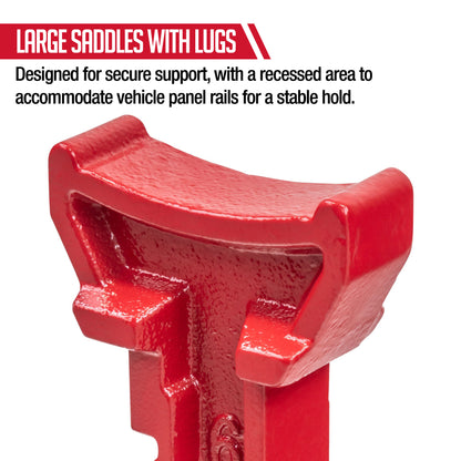 6 TON HEAVY DUTY RATCHETING JACK STANDS (PAIR)