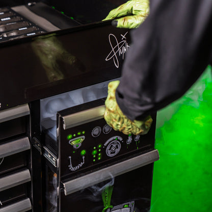 TONY SQUINDO “IT’S ALIVE!!” JUIC’D BOX 50” 7 DRAWER POWERED CART - BLACK