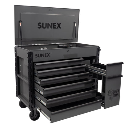 JUIC’D BOX 50" 7 DRAWER POWERED CART – GRAY
