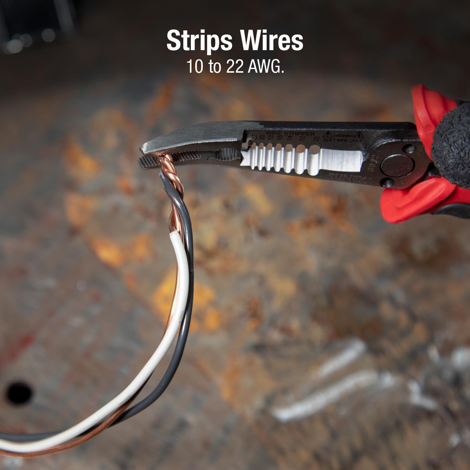 Offset Needle Nose Electrician Pliers – SUNEX Tools