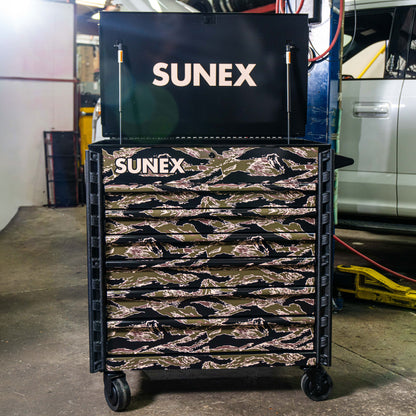 SHADOW TIGER CAMOUFLAGE – 39" 6 DRAWER PREMIUM SERVICE CART – BLACK