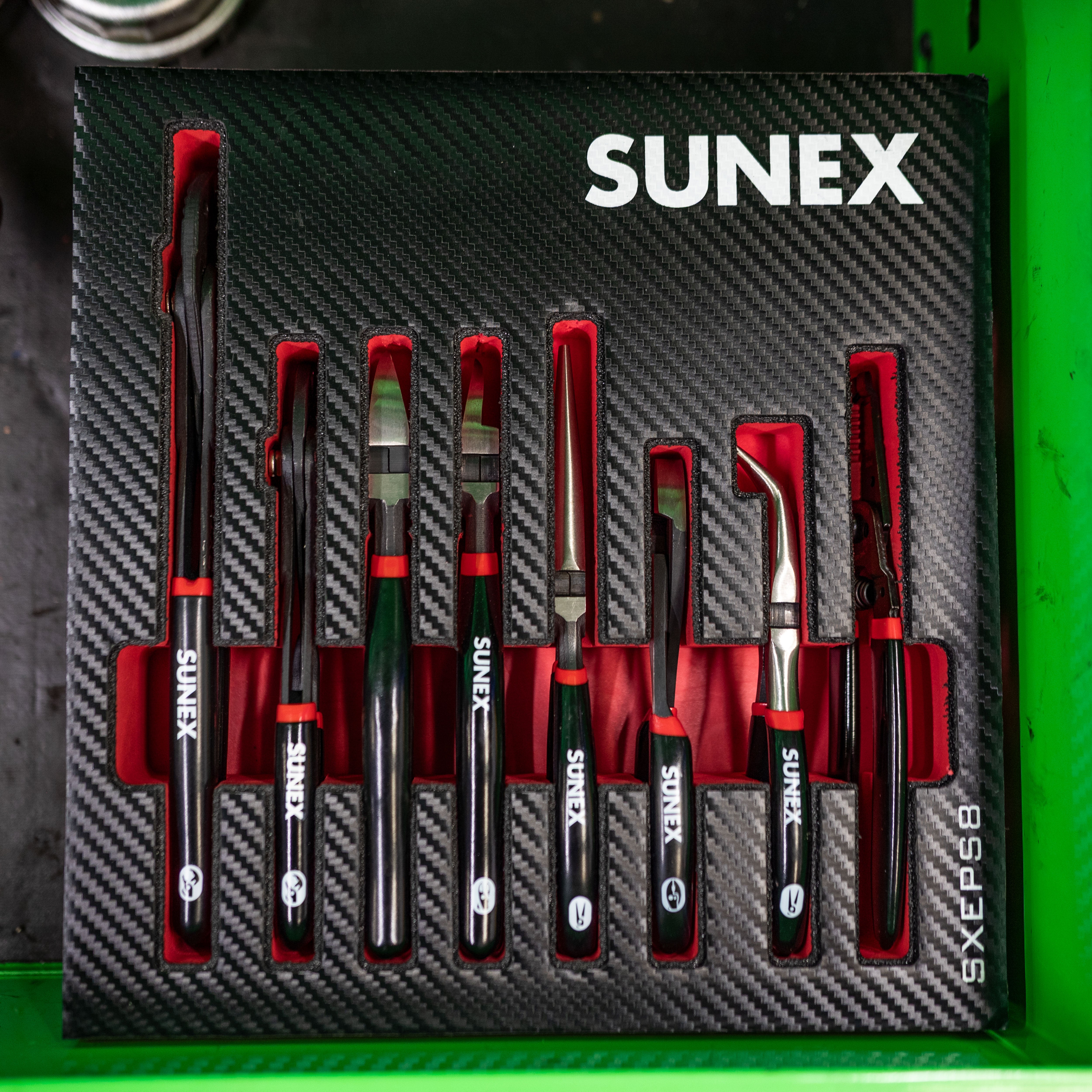 エスクプスセット 8 Piece Pliers Set In Eva Foam Storage Tray – SUNEX Tools
