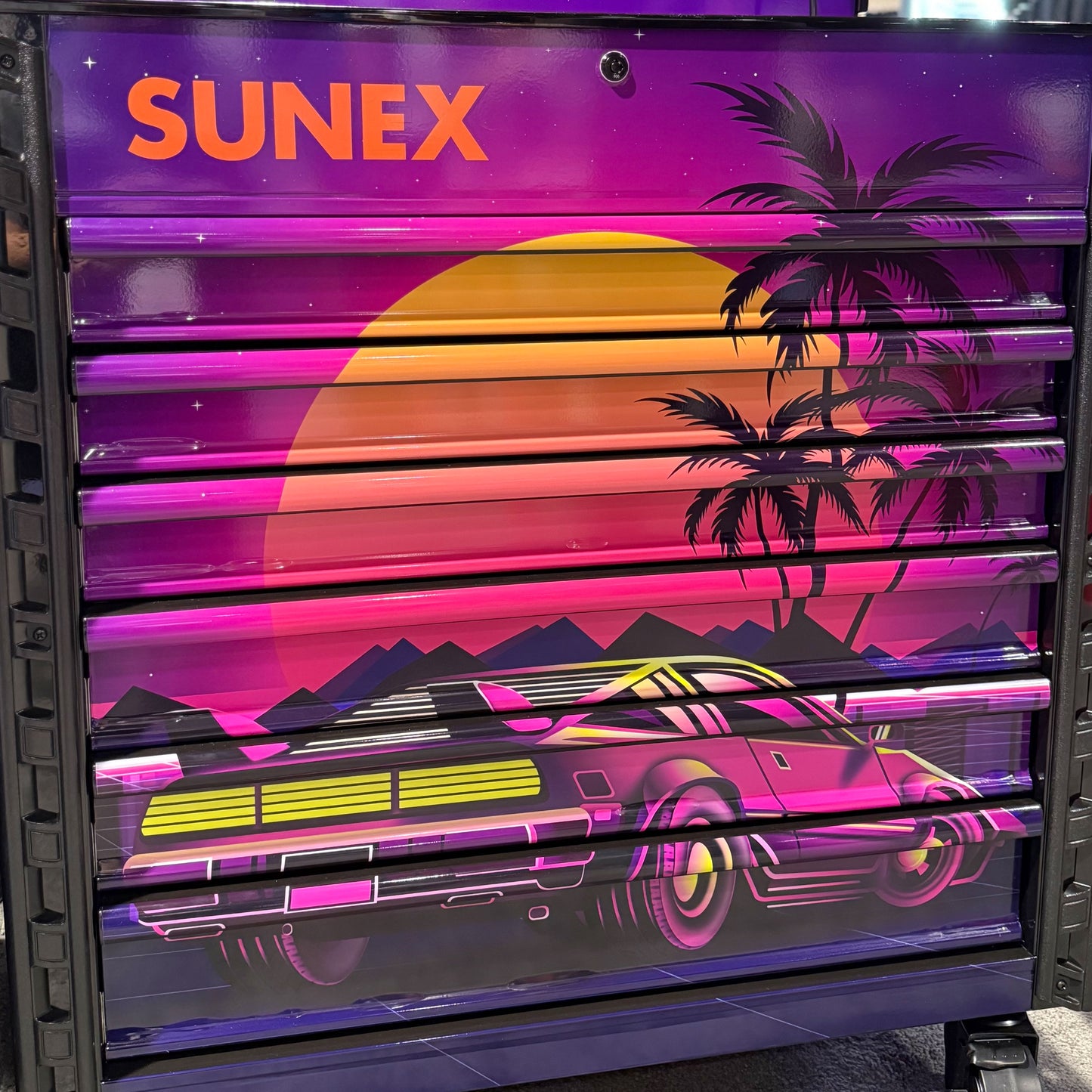 RETRO DESIGNED BLACK PREMIUM FULL DRAWER SERVICE CART - BLACK