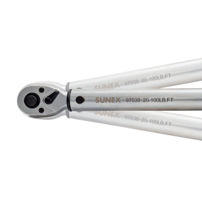 3/8" DRIVE 20-100 FT-LB (25–135 NM) DUAL-DIRECTION TORQUE WRENCH